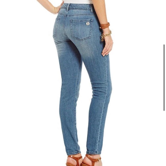 *NWT* Michael Kors Izzy Skinny Jeans, Zipper Pockets, Verushka Wash - Picture 2 of 16